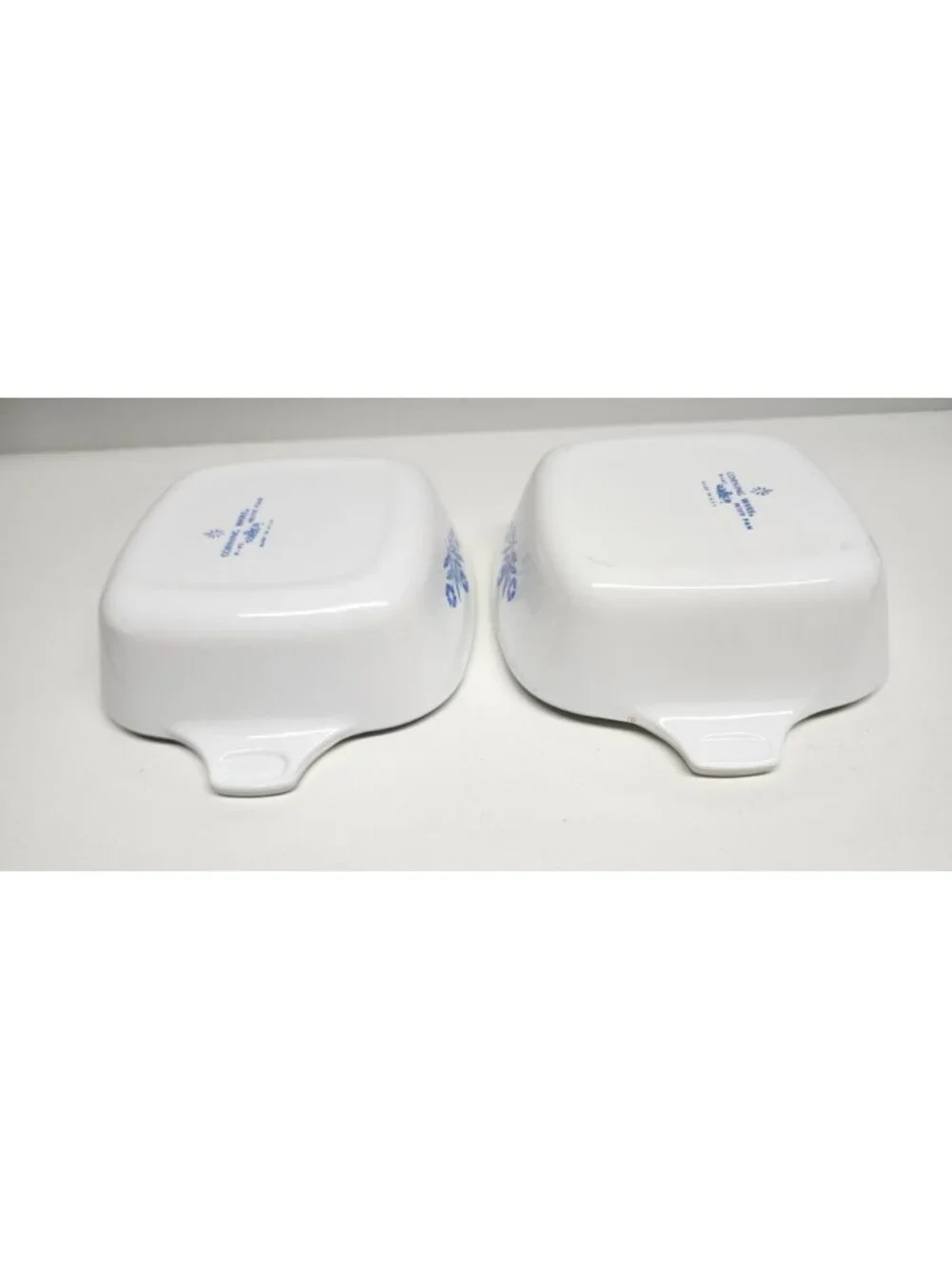 2- CorningWare P-41 Cornflower Blue Petite Pans Blue Stamp Casserole Dishes